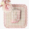 Isla Putty & Pink Gingham Napkins (Set of 4)