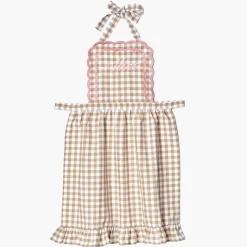 Isla Putty & Pink Gingham Apron