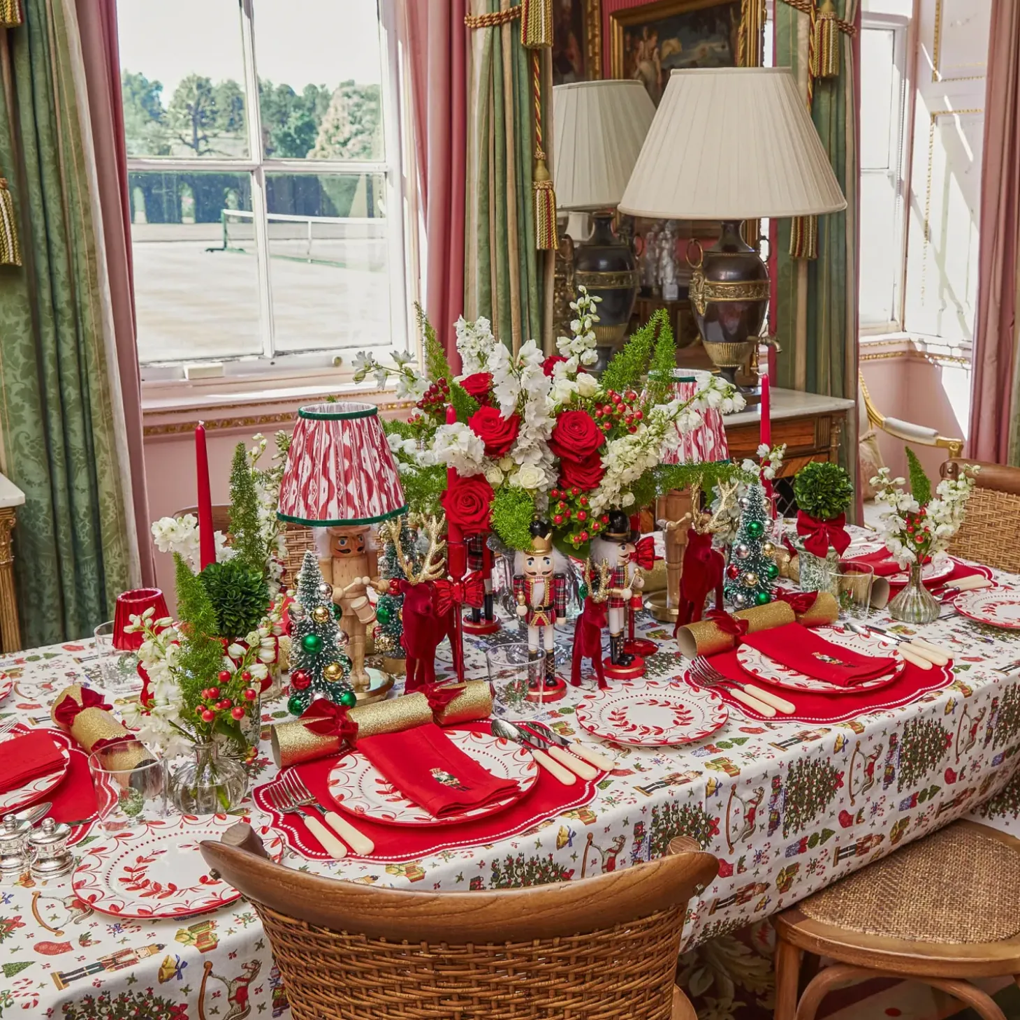 Jolly Nutcracker Tablecloth