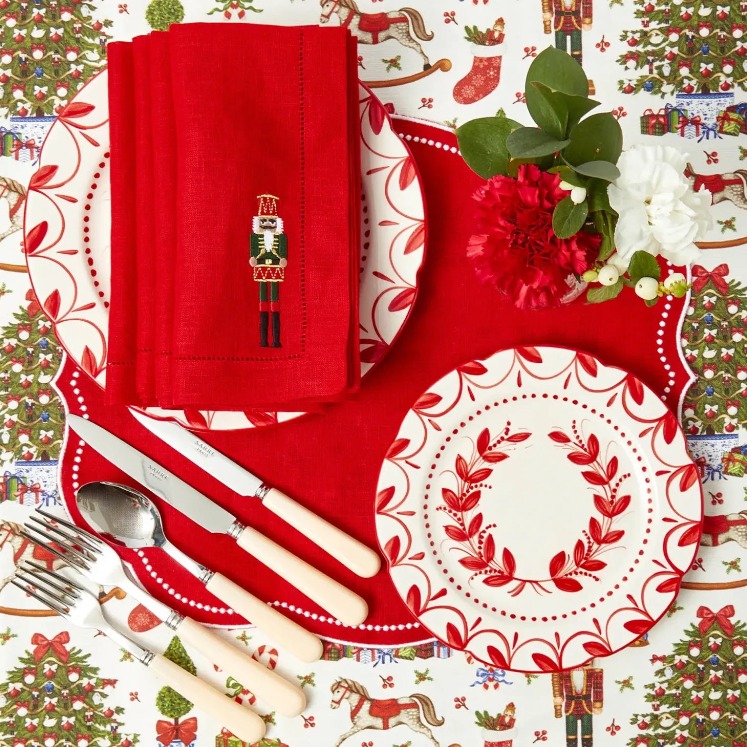 Jolly Nutcracker Tablecloth