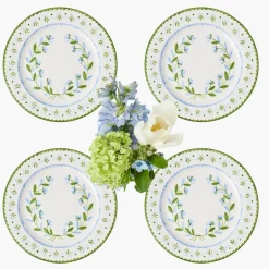 Josephine Green & Blue Starter Plates (Set of 4)