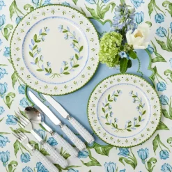 Josephine Green & Blue Starter Plates (Set of 4)