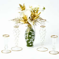Joy Gold Fluted Candle Holder (Pair)