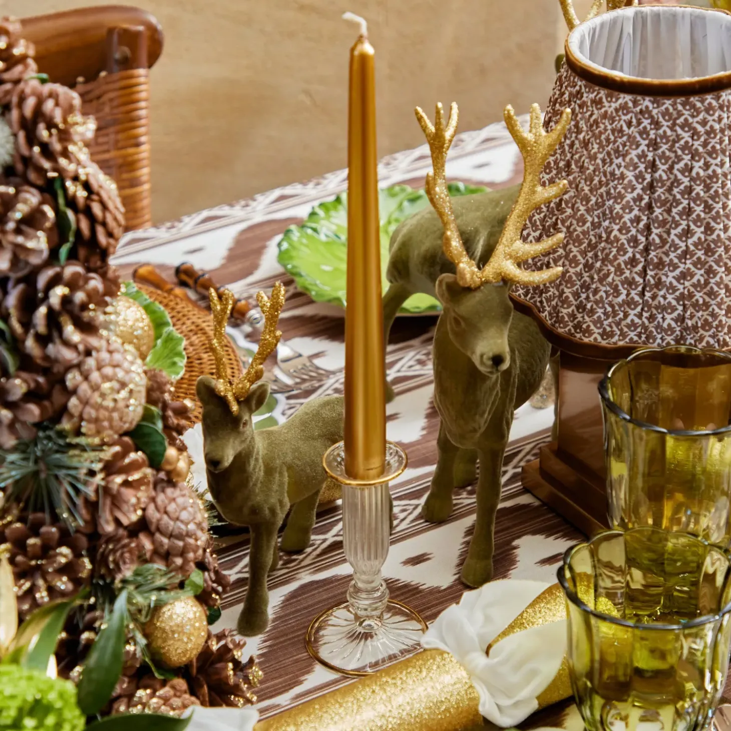 Joy Gold Fluted Candle Holder (Pair)