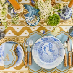 Julia Blue Marbled Dinner Plate (Set of 4)
