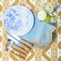 Julia Blue Marbled Dinner Plate