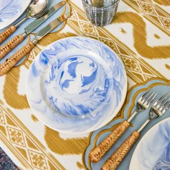 Julia Blue Marbled Starter Plate