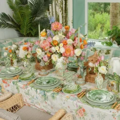 Julia Green Marbled Dinner Plates (Set of 4)