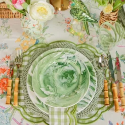 Julia Green Marbled Starter Plates (Set of 4)