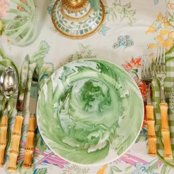 Julia Green Marbled Starter Plates (Set of 4)
