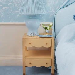 Juliette Grasscloth Bedside Table