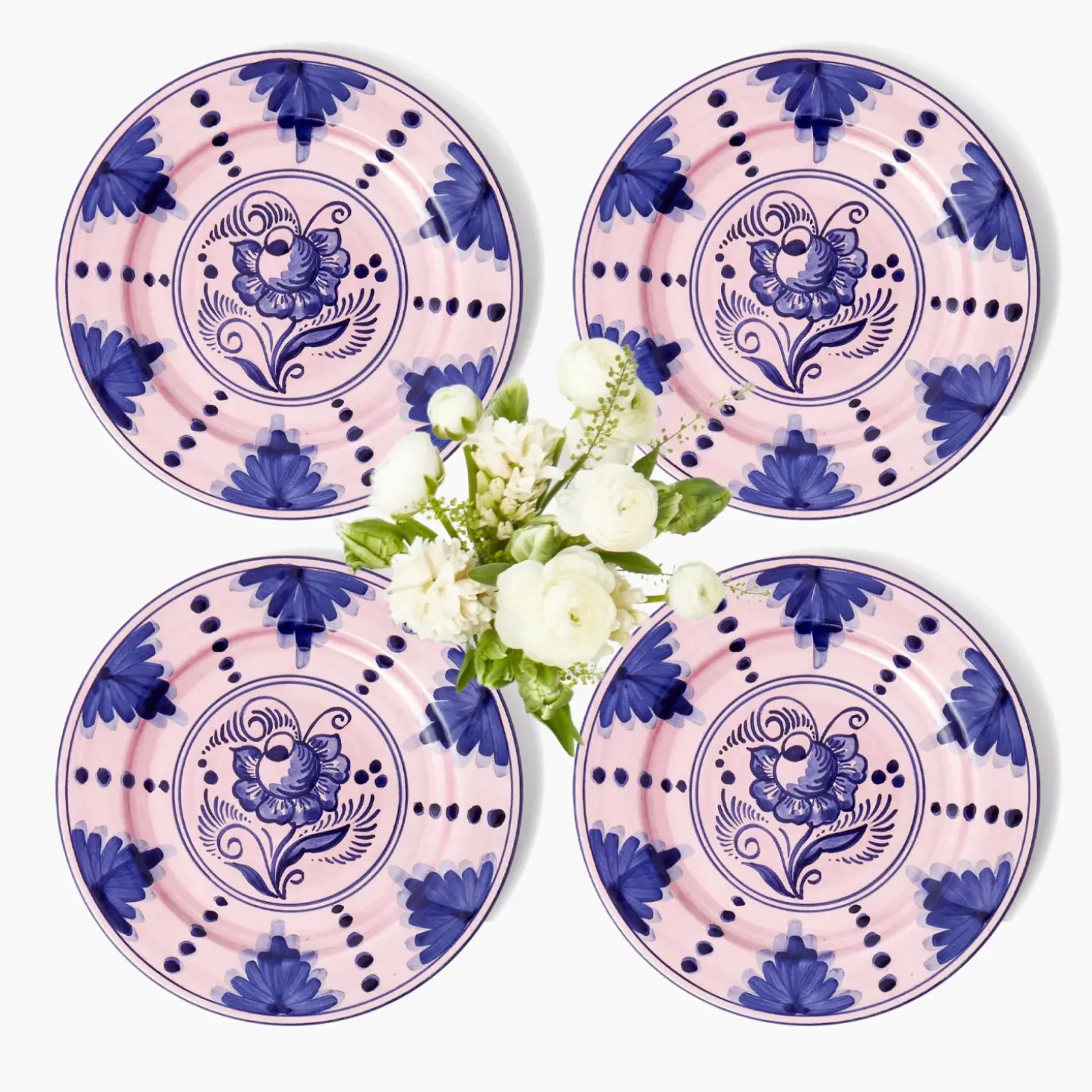 Kamari Pink & Blue Starter Plates (Set of 4)