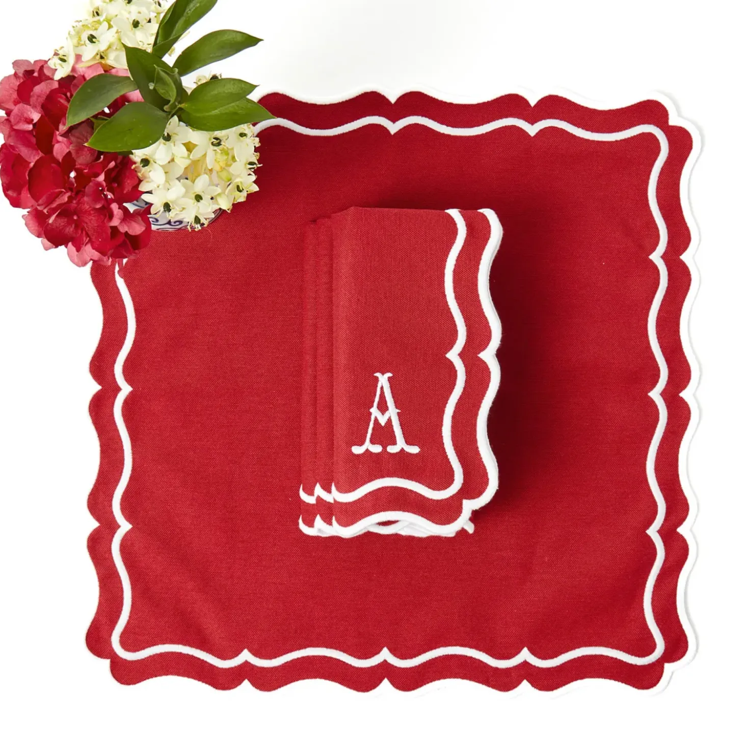 Katherine Berry Red Napkins (Set of 4)