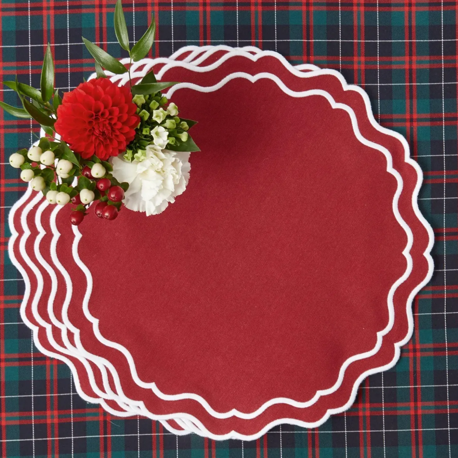 Katherine Berry Red Placemats (Set of 4)