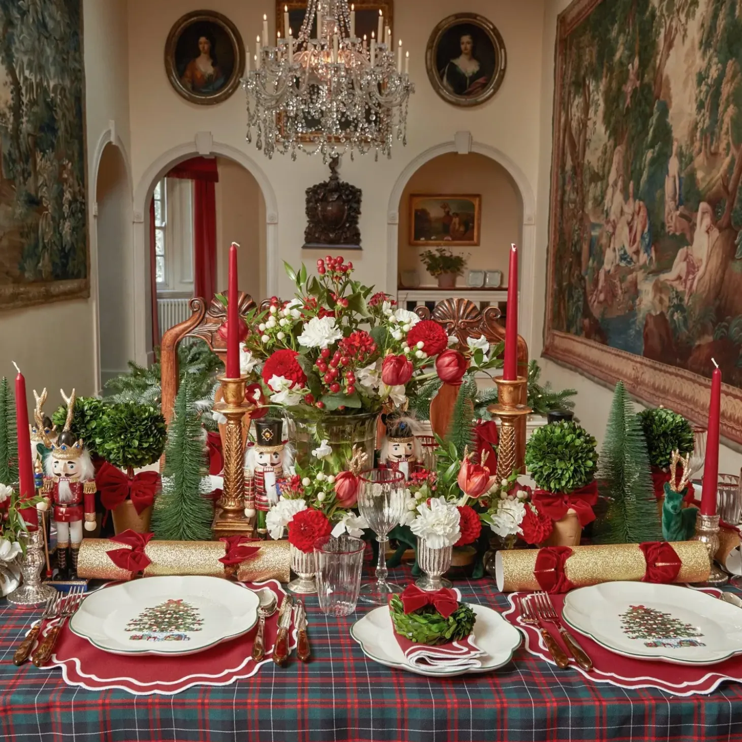 Katherine Berry Red Placemats & Napkins (Set of 4)