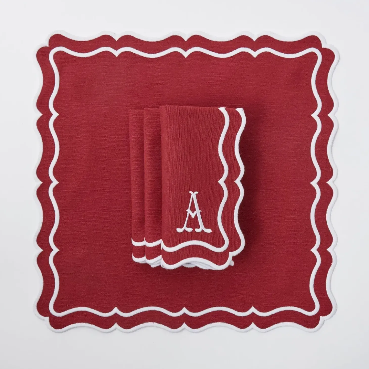 Katherine Berry Red Placemats & Napkins (Set of 4)