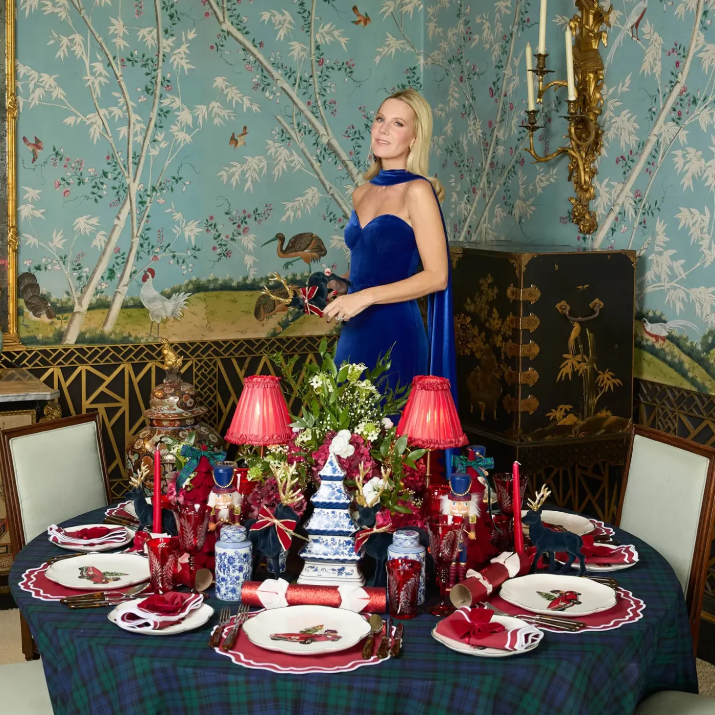 Katherine Berry Red Placemats & Napkins (Set of 4)