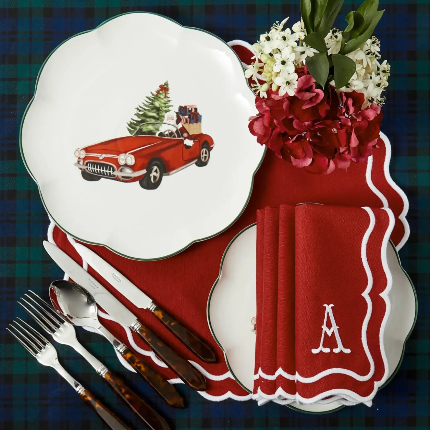 Katherine Berry Red Placemats & Napkins (Set of 4)