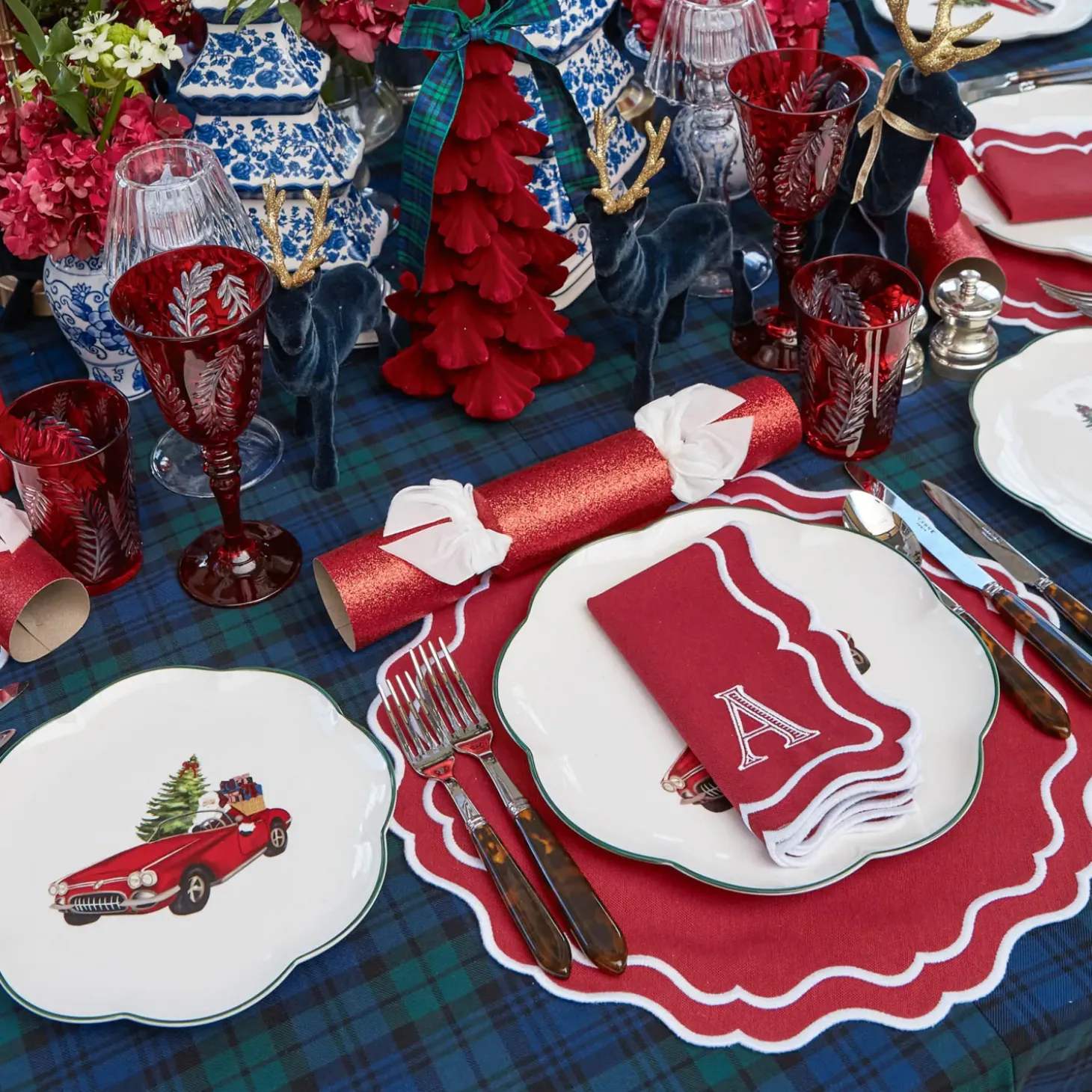 Katherine Berry Red Placemats & Napkins (Set of 4)