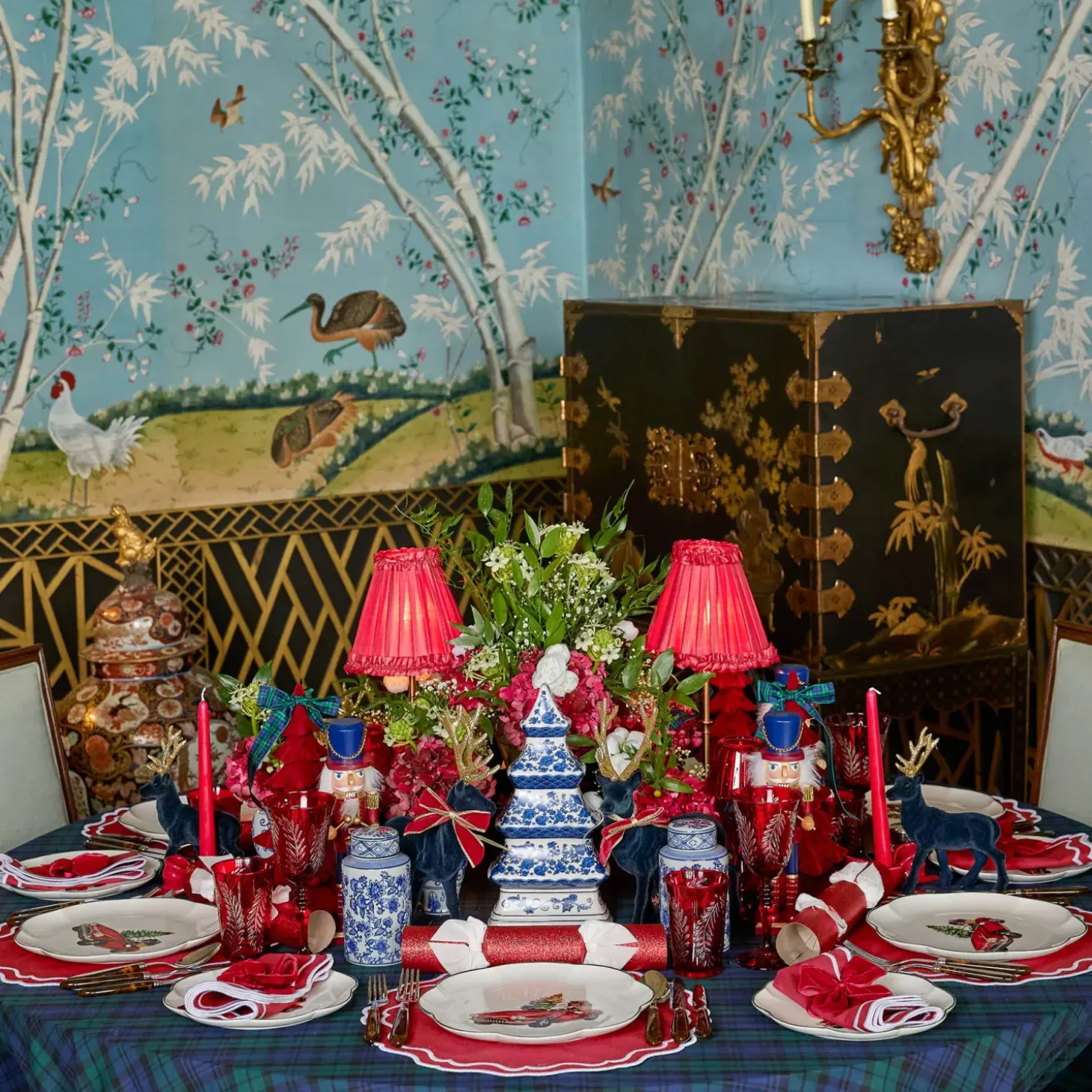 Katherine Berry Red Placemats & Napkins (Set of 4)