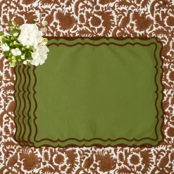 Katherine Green & Chocolate Placemats (Set of 4)