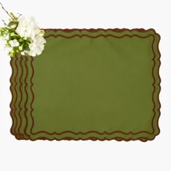 Katherine Green & Chocolate Placemats (Set of 4)