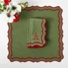 Katherine Green & Red Napkins (Set of 4)