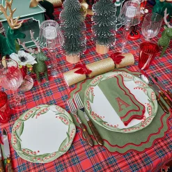 Katherine Green & Red Placemats (Set of 4)