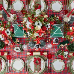 Katherine Green & Red Placemats & Napkins (Set of 4)