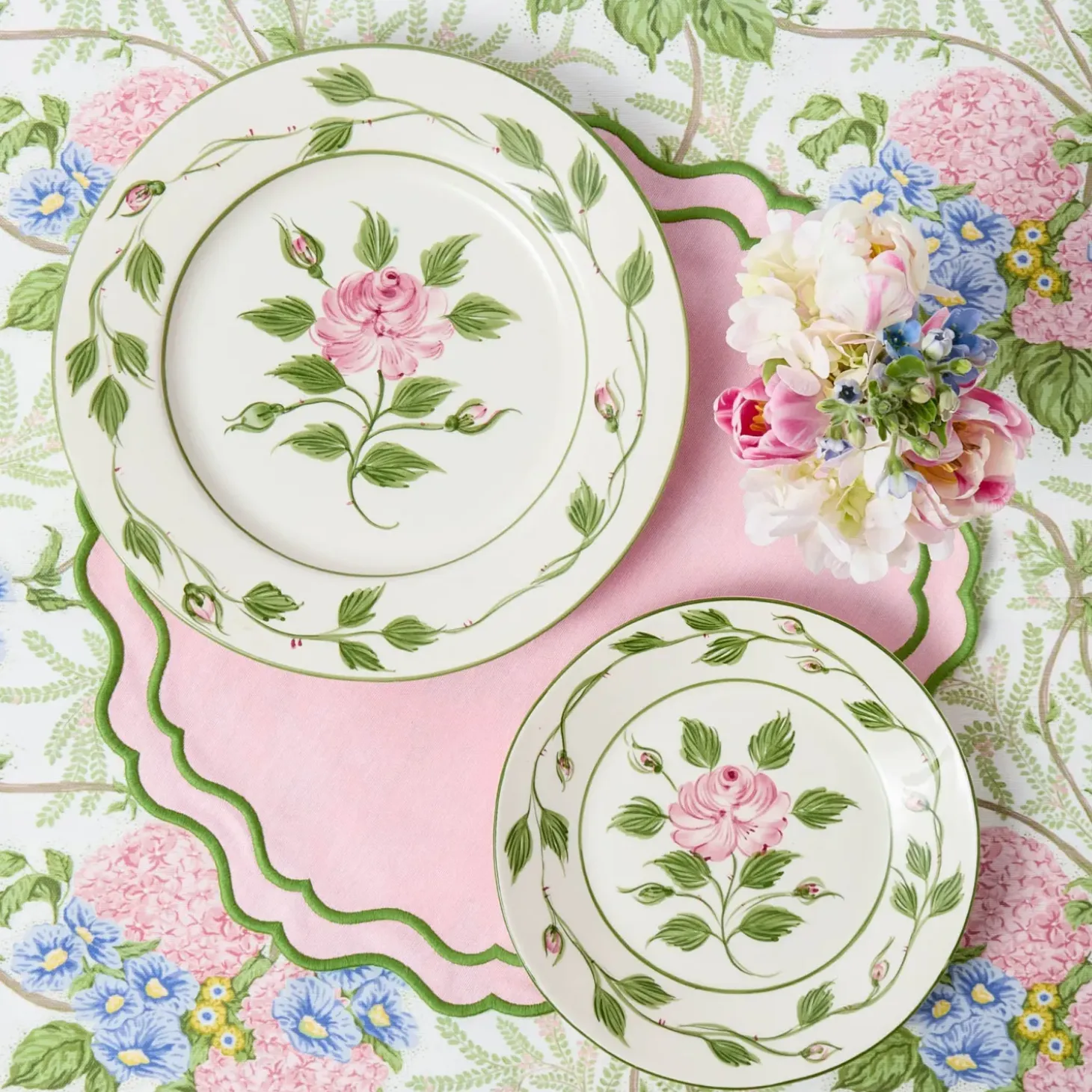 Katherine Pink & Green Placemats (Set of 4)