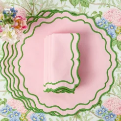 Katherine Pink & Green Napkins (Set of 4)
