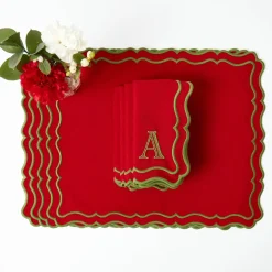 Katherine Red & Green Napkins (Set of 4)
