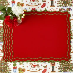 Katherine Red & Green Placemats & Napkins (Set of 4)
