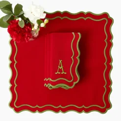 Katherine Red & Green Placemats & Napkins (Set of 4)