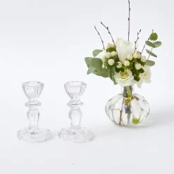 Lace Edge Candle Holders (Pair)