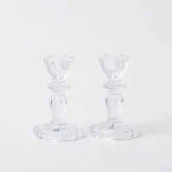 Lace Edge Candle Holders (Pair)