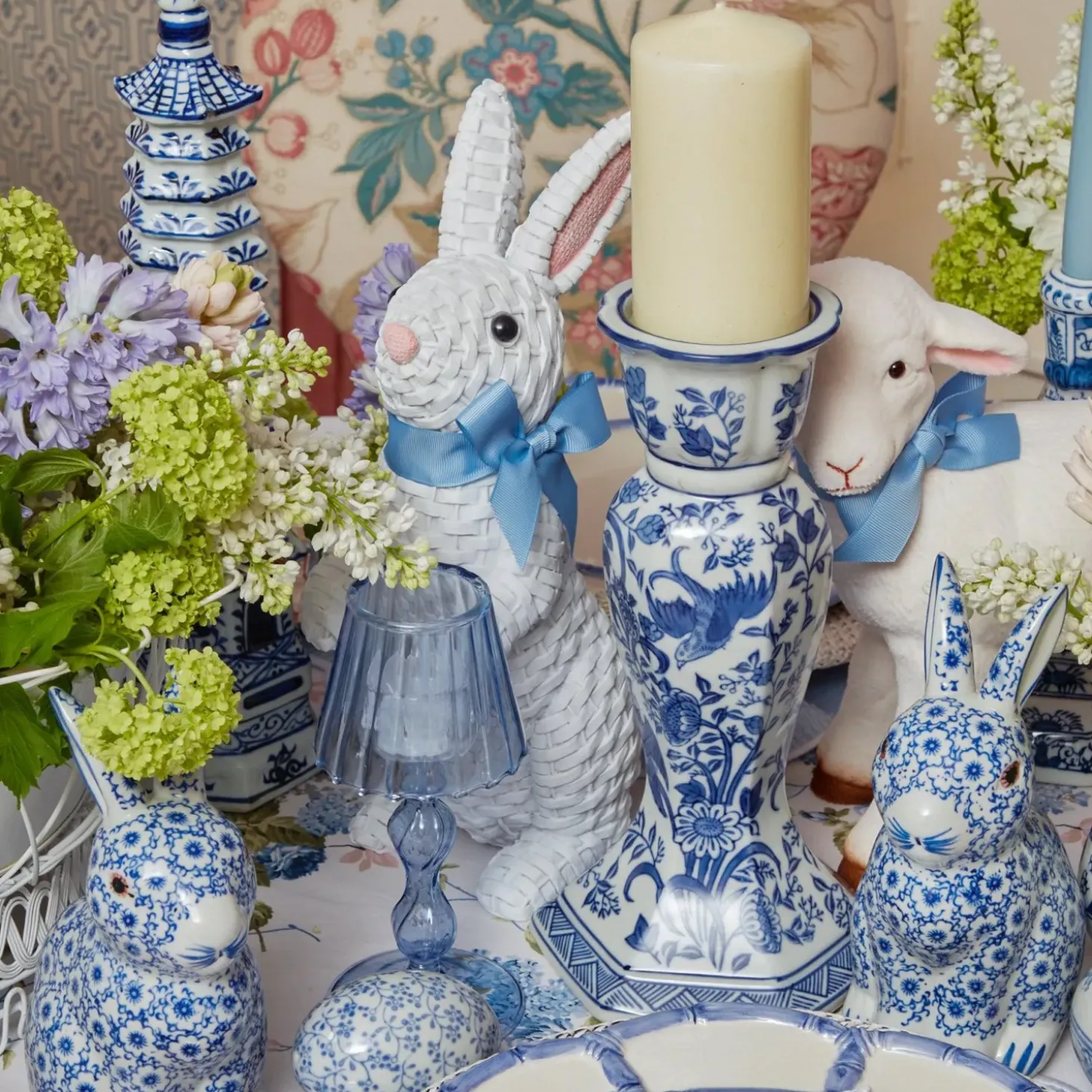 Large Chinoiserie Candle Holder