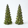 Large Emerald Glass Christmas Tree (Pair)