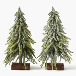 Large Frosted Fir Tree (Pair)
