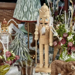 Large Natural Wooden Nutcracker (Pair)