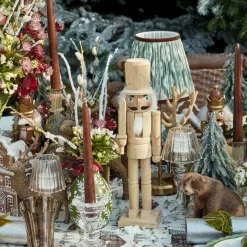 Large Natural Wooden Nutcracker (Pair)