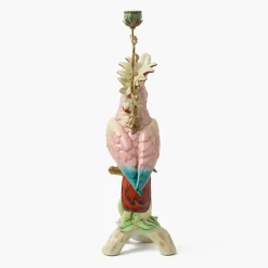 Large Pink Cockatoo Candle Holder