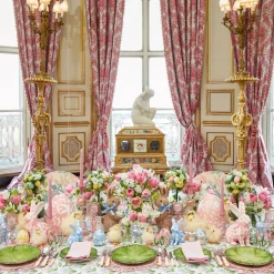 Large Pink Floral Tole Egg