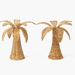 Large Rattan Palm Tree (Pair)