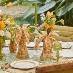 Large Rattan Palm Tree (Pair)