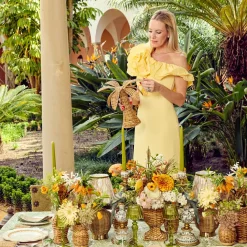 Large Rattan Palm Tree (Pair)