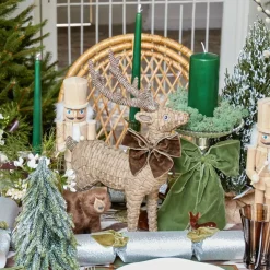 Large Rattan Reindeer (Pair) - 40cm