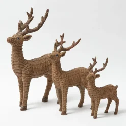 Large Rattan Reindeer (Pair) - 40cm
