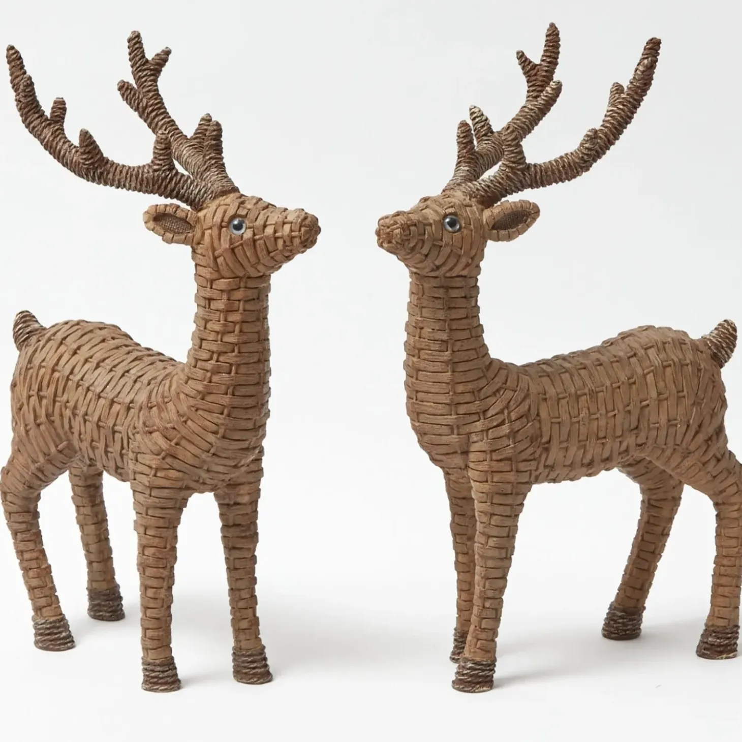Large Rattan Reindeer (Pair) - 40cm