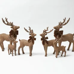 Large Rattan Reindeer (Pair) - 40cm
